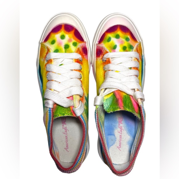 American Eagle tie dye canvas sneakers women’s size 6 1/2 - Picture 8 of 10